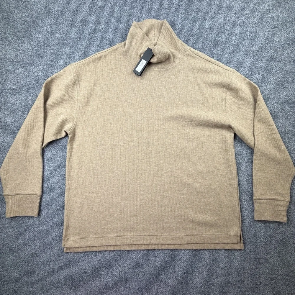 Banana Republic Beige‎ Knit Turtleneck Sweater Mens L Lightweight Soft NWT